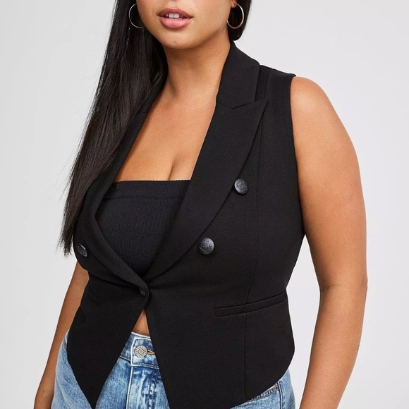 NWT Torrid Studio Ponte Buttoned Tailored Suit Vest, Size 0X (12) - Picture 13 of 15